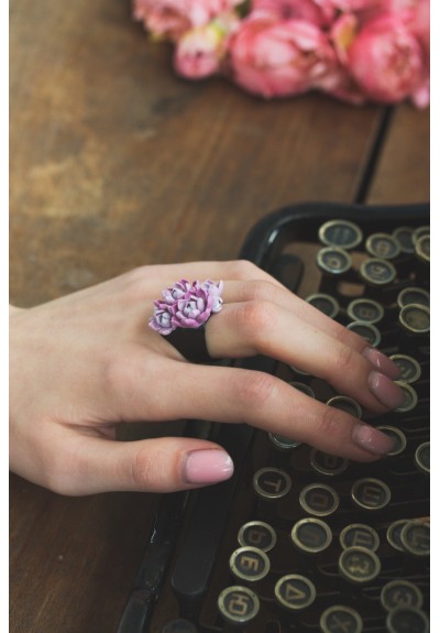 Purple Succulent Ring