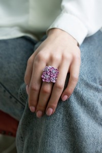 Purple Succulent Ring