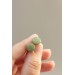 Set of 3 Pairs of Hypoallergenic Dot Stud Earrings - Pastel Green, Blue, Dark Purple