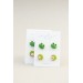 Frog & Water Lily Stud Earrings Set – Charming, Hypoallergenic Jewelry for Sensitive Ears