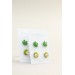 Frog & Water Lily Stud Earrings Set – Charming, Hypoallergenic Jewelry for Sensitive Ears