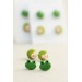 Frog & Water Lily Stud Earrings Set – Charming, Hypoallergenic Jewelry for Sensitive Ears