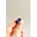 Set of 3 Pairs of Hypoallergenic Dot Stud Earrings - Dark Blue, Red, Light Blue  