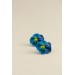 Handmade Blue Pansy Clip-On Earrings for Non-Pierced and Sensitive Ears