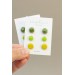 Set of 3 Pairs of Hypoallergenic Dot Stud Earrings - Green, Lime, Yellow