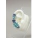 Handmade Blue Succulent Ear Cuff Earrings – Unique Polymer Clay Jewelry for Women