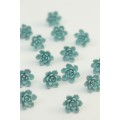 Blue Succulent Earrings – Handmade Polymer Clay Studs & Clip-ons