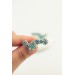 Handmade Blue Succulent Ear Cuffs for Pierced Ears