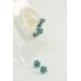 Handmade Blue Succulent Ear Cuffs for Pierced Ears