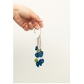 Handmade Blue and Yellow Blossom Pansy Ear Cuff – Elegant Floral Jewelry