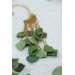 Handmade Green Gold Leaf Ear Cuff – Elegant & Lightweight