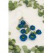 Handmade Blue and Yellow Blossom Pansy Ear Cuff – Elegant Floral Jewelry