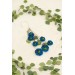 Handmade Blue and Yellow Blossom Pansy Ear Cuff – Elegant Floral Jewelry