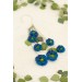 Handmade Blue and Yellow Blossom Pansy Ear Cuff – Elegant Floral Jewelry