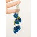 Handmade Blue and Yellow Blossom Pansy Ear Cuff – Elegant Floral Jewelry