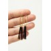 Minimalist Black and Gold Geometric Earrings – Sleek & Elegant