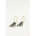 Minimalist Black and Gold Geometric Earrings – Sleek & Elegant