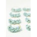 Handmade Light Blue Floral Hoop Earrings – Lightweight & Elegant