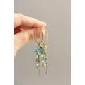 Handmade Blue Floral Earrings – Lightweight & Elegant