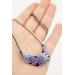 Handmade Purple Succulent Necklace – Unique Polymer Clay Jewelry