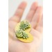 Handmade Green Succulent Statement Stud Earrings – Limited Edition