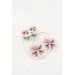 Handmade Pansy Clip-On Earrings – Lightweight & Adjustable