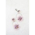 Handmade Pansy Clip-On Earrings – Lightweight & Adjustable