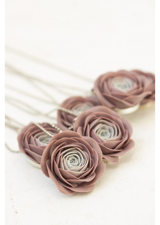 Handmade Ranunculus Flower Necklace – Unique & Stylish