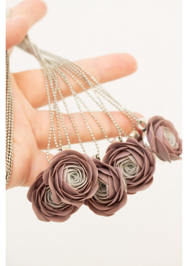 Handmade Ranunculus Flower Necklace – Unique & Stylish