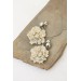 Handmade Beige Floral Clip-On Earrings – Elegant & Comfortable