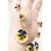 Handmade Pansy Flower Necklace – Elegant & Comfortable