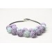 Lilac & Sky Blue Polymer Clay Statement Necklace – One-of-a-Kind