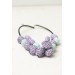 Lilac & Sky Blue Polymer Clay Statement Necklace – One-of-a-Kind