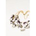 White & Violet Pansy Necklace – Handmade Statement Jewelry