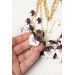 White & Violet Pansy Necklace – Handmade Statement Jewelry