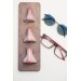 Striped Brown Nose Stand for Glasses and Sunglasses (Wall-mounted or Desk-mounted)
