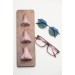 Striped Brown Nose Stand for Glasses and Sunglasses (Wall-mounted or Desk-mounted)