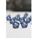 Steel Blue Pansy Flower Stud Earrings – Handmade & Hypoallergenic