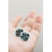 Blue-Gray Pansy Flower Earrings | Hypoallergenic Handmade Studs