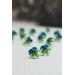 Blue Pansy Stud Earrings | Handmade Hypoallergenic Flower Jewelry