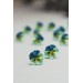 Blue Pansy Stud Earrings | Handmade Hypoallergenic Flower Jewelry