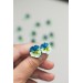 Blue Pansy Stud Earrings | Handmade Hypoallergenic Flower Jewelry