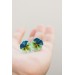 Blue Pansy Stud Earrings | Handmade Hypoallergenic Flower Jewelry