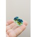 Blue Pansy Stud Earrings | Handmade Hypoallergenic Flower Jewelry