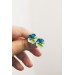 Blue Pansy Stud Earrings | Handmade Hypoallergenic Flower Jewelry