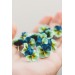 Blue Pansy Stud Earrings | Handmade Hypoallergenic Flower Jewelry