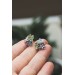 Succulent Bouquet Earrings | Lilac, Blue & Green Handmade Studs