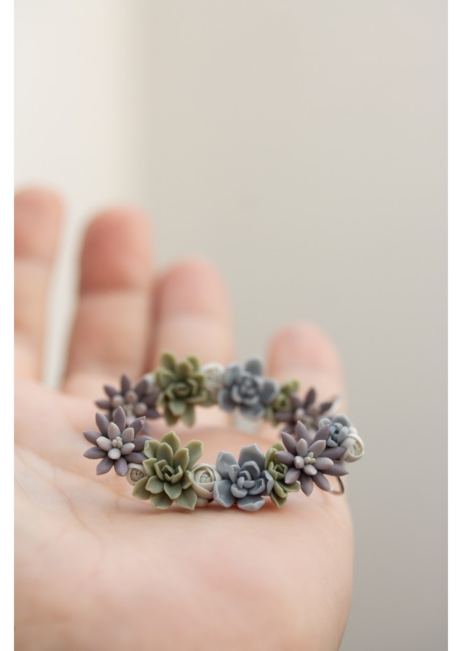 Versatile Succulent Ear Cuffs with Matching Studs – Hypoallergenic Jewelry Set