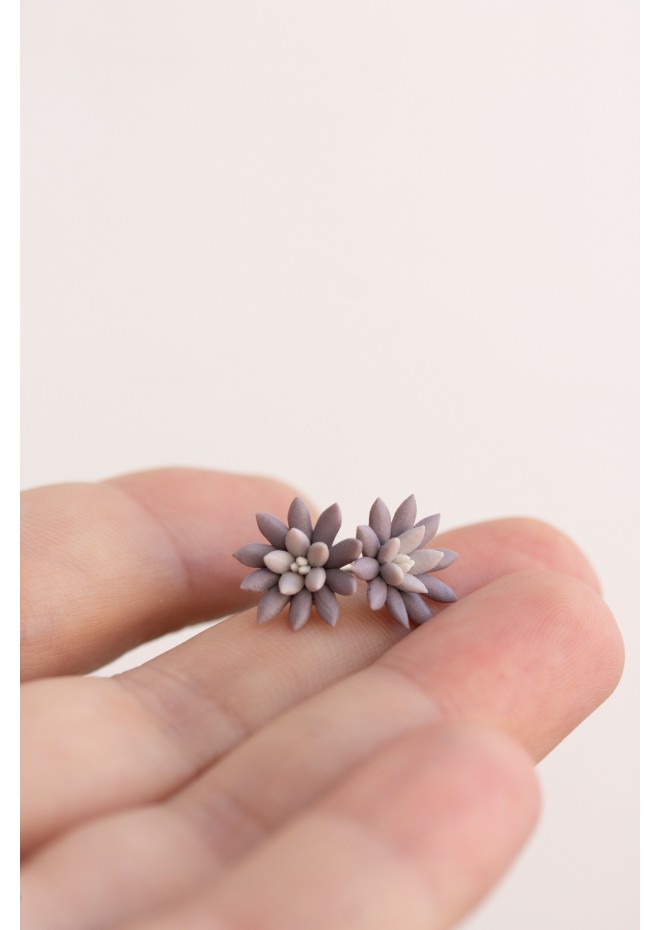 Versatile Succulent Ear Cuffs with Matching Studs – Hypoallergenic Jewelry Set