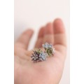 Succulent Bouquet Earrings | Lilac, Blue & Green Handmade Studs